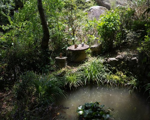 Traditional tea and relaxation setting